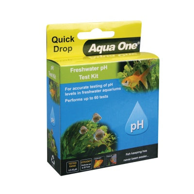 Aqua One QuickDrop Freshwater pH Test Kit - Accurate 4.5 to 10 pH Range | Fast Water Testing for Aquariums, Ponds & Hydroponics | Essential for Fish Tank Maintenance & Water Quality Monitoring