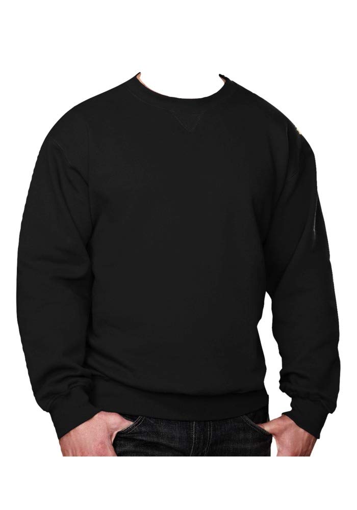 Falcon Bay Big and Tall Fleece Crewneck Sweatshirt - Heavyweight Cotton Pullover for Men (Black, Navy, Grey) Up to Size 10X | Warm Winter Casual Wear & Lounge Outfit