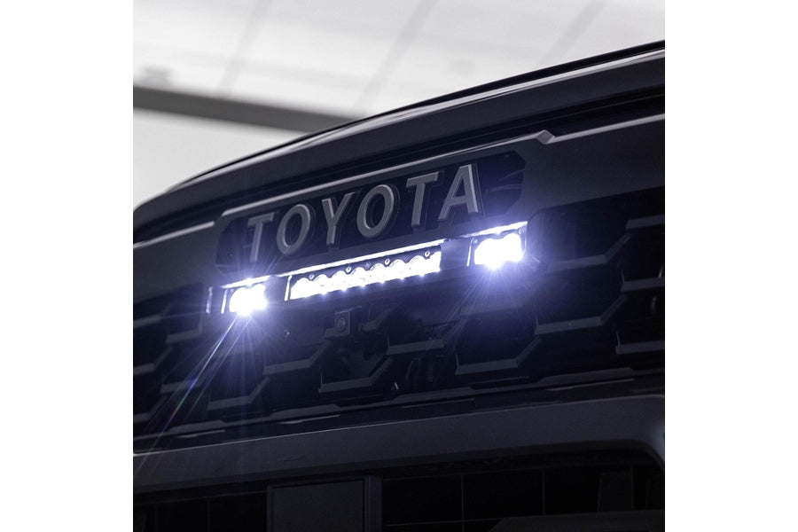 2024 Toyota Tacoma Baja Designs S8 10-Inch & S2 Pro Grill Light Kit - Clear LED Off-Road Lighting for Night Driving, Desert Racing, and Overlanding Adventures