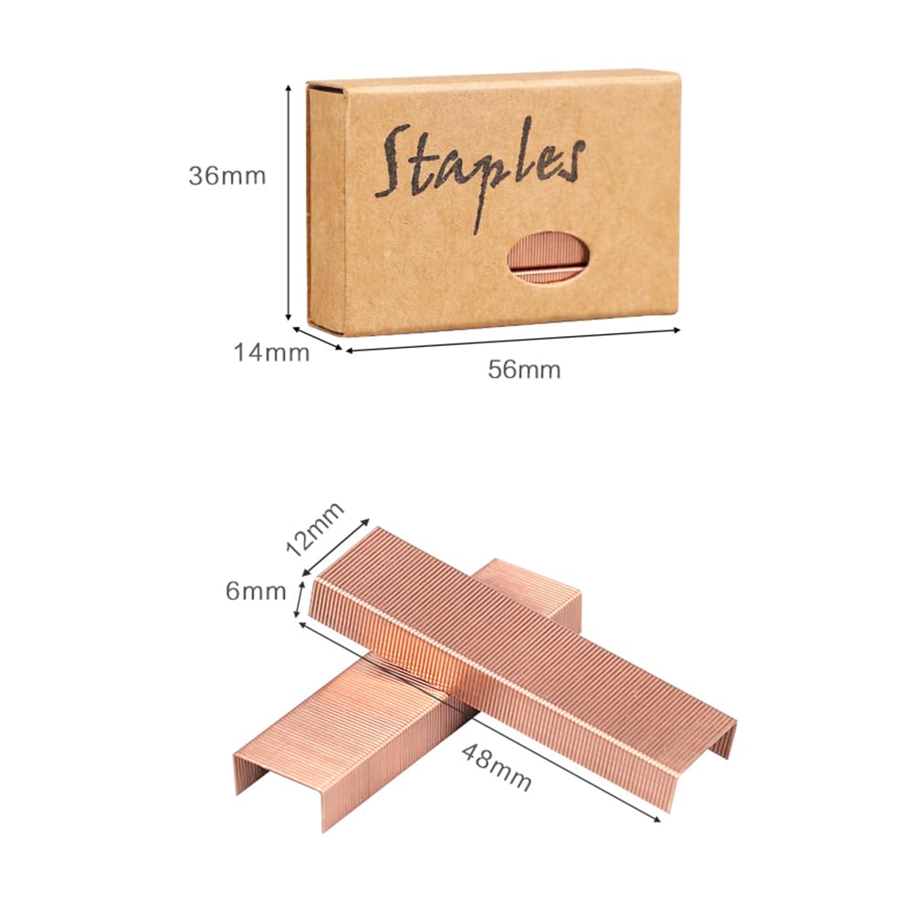 NatSumeBasics Rose Gold Staples 3000 Count (26/6 Size) - 3 Pack Refill for Office, School & Home Staplers - Perfect for Paper, Documents & Craft Projects