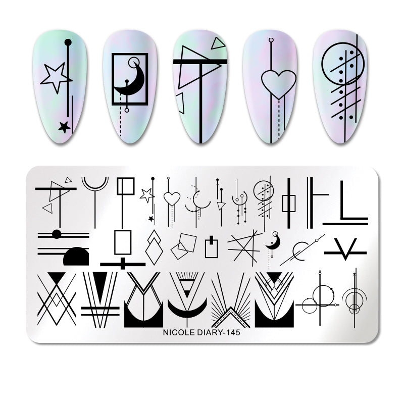Nicole Diary Nail Stamping Plates Kit - Professional Nail Art Design Templates for DIY Manicure at Home, Salon & Party Use