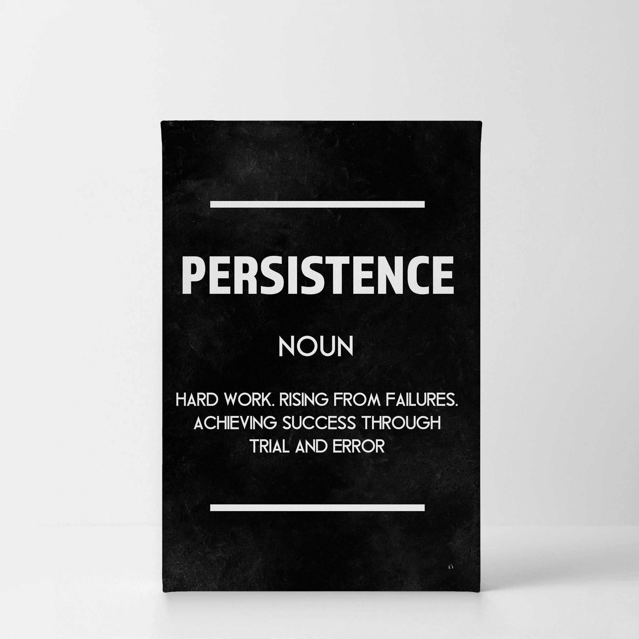 Persistence Definition Dictionary Black Motivational Canvas Wall Art - Inspirational Office & Living Room Decor - Entrepreneur Quote Canvas Print - Ready to Hang 40x30 - Perfect for Home, Office & Gift Giving