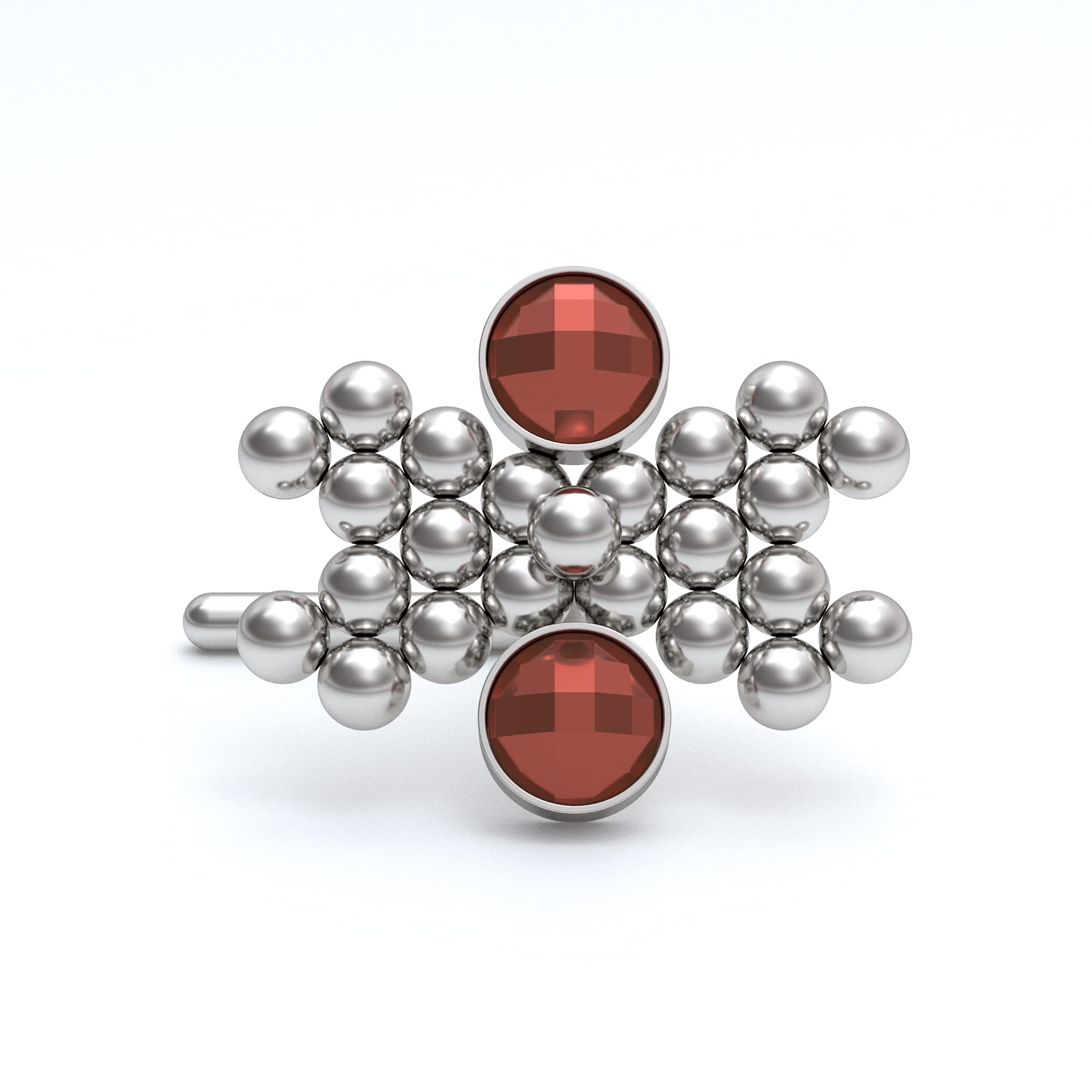 Surgical Steel Nose Ring Stud - Garnet Nostril Screw Stud for Nose Piercing Jewelry | Perfect for Everyday Wear, Parties & Special Occasions