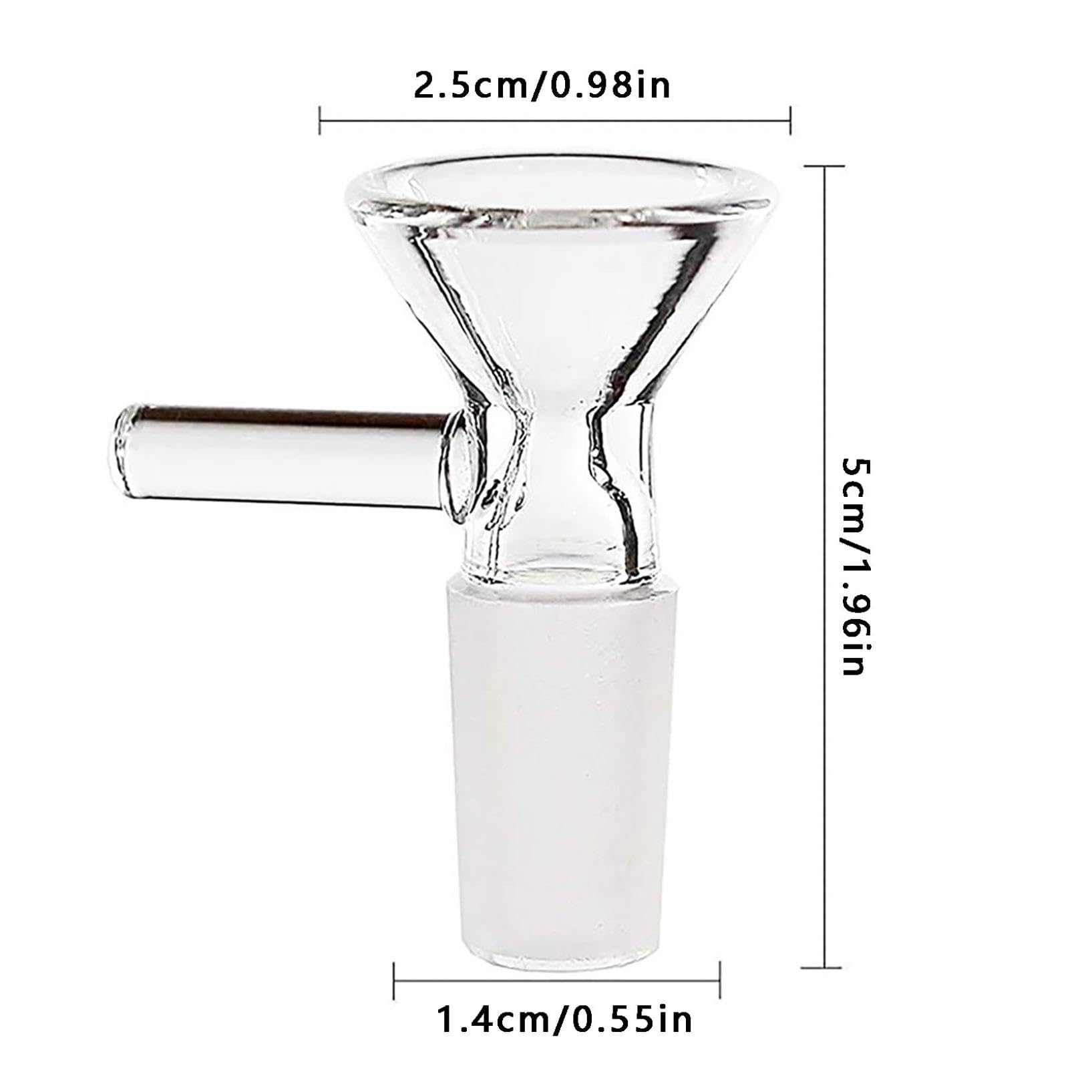 8-Piece Glass Funnel Set - 14mm Small Glass Funnel & Mini Bowls for Lab, Kitchen, Cooking, Baking & Meal Prep | Durable Multipurpose Glass Funnels for Essential Oils, Spices & Liquids | Perfect for Home, Restaurant & Scientific Use