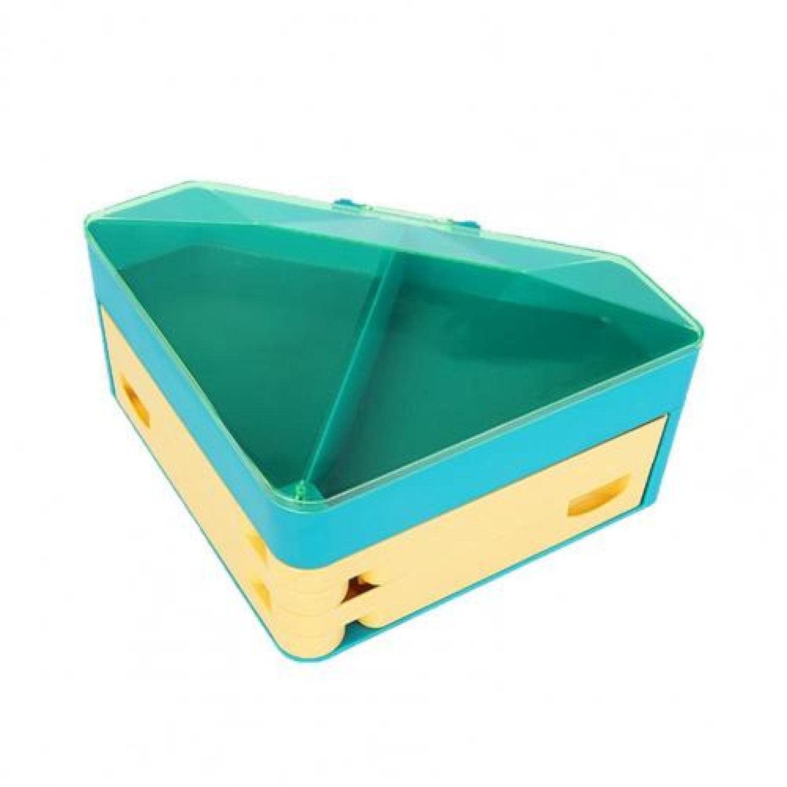 3-Tier Rotating Diamond-Shaped Snack Storage Box for Dried Fruits, Nuts, Candy & More - Green | Perfect for Kitchen, Pantry, Party & Office Organization