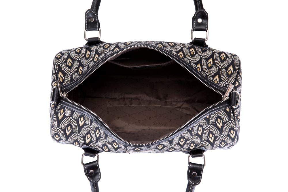 Signare Tapestry Duffle Bag - Women's Overnight & Weekend Travel Bag with Luxor Art Deco Design (TRAV-LUXOR) - Perfect for Gym, Beach Trips & Short Getaways