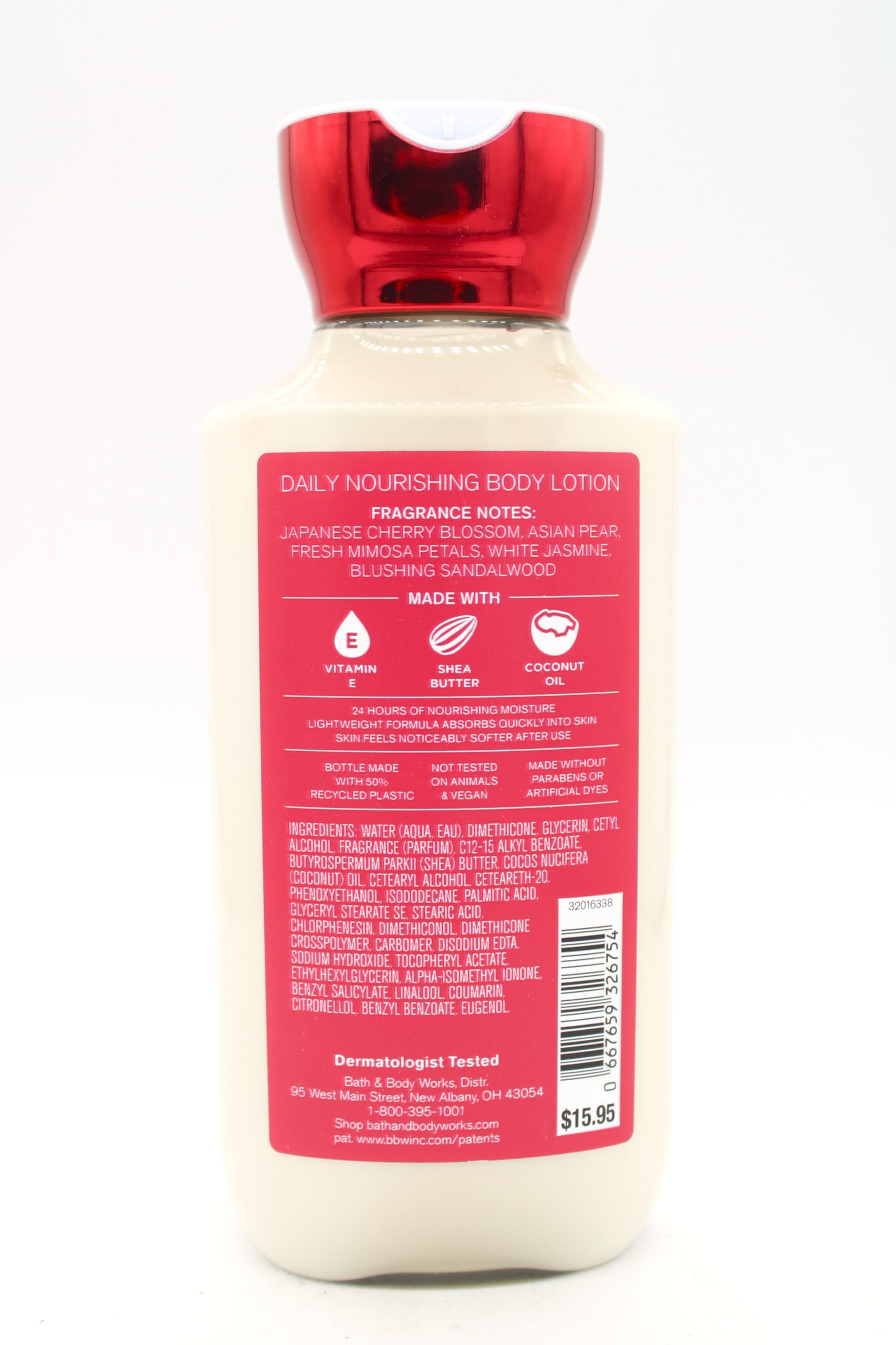 Japanese Cherry Blossom Body Lotion - 8 fl oz Moisturizing & Nourishing Daily Hydration for Dry Skin | Perfect for Shower, Spa & Nighttime Skincare Routine