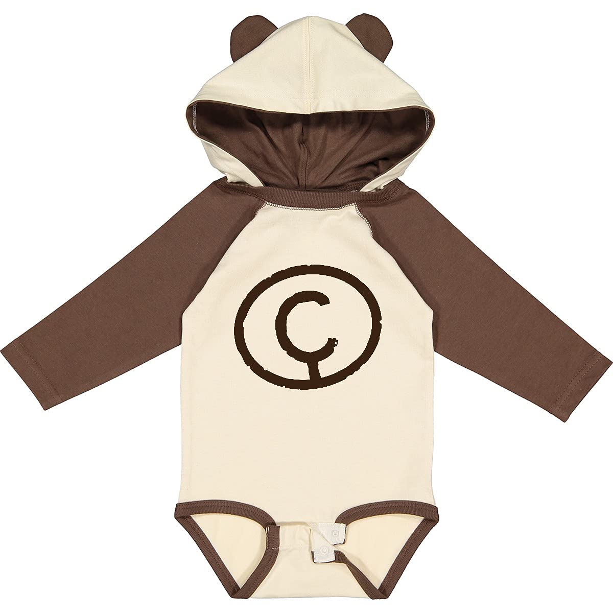 Inktastic Custom Monogram Letter C Branding Iron Long Sleeve Baby Creeper - Perfect for Family Photos, Holiday Outfits & Personalized Gifts