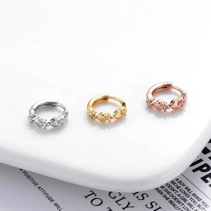 18K Gold Heart Huggie Earrings for Women - Minimalist Hoop Earrings for Everyday Wear | Perfect for Gifts, Date Nights & Special Occasions | HSPJ417