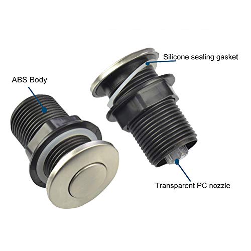 Garbage Disposal Air Switch Kit - Sink Top Mounted Single Outlet Control Button for Dishwasher | Perfect for Kitchen Sink, Home Renovation & Easy Waste Disposal Installation