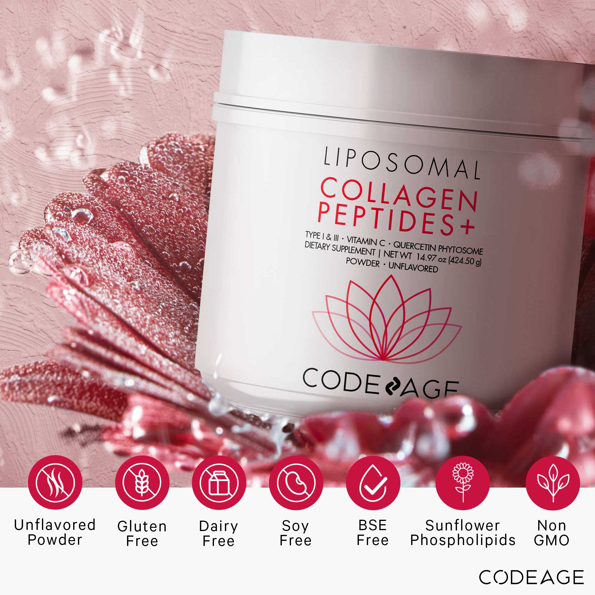 Codeage Collagen Peptides Powder with Vitamin C | Hydrolyzed Collagen Supplement for Skin, Hair & Joint Support | Perfect for Smoothies, Coffee & Post-Workout Recovery