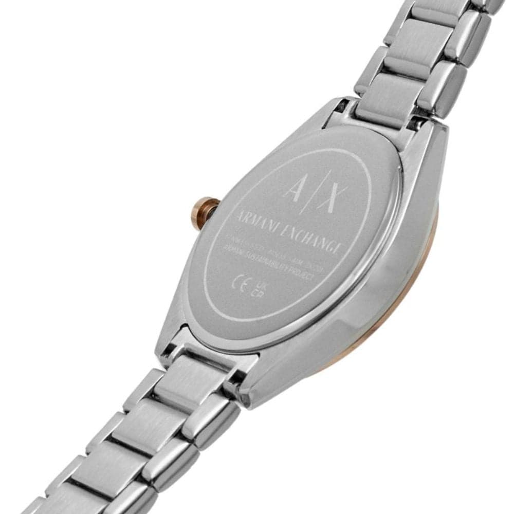 ARMANI EXCHANGE AX5655 Women's Two-Tone Stainless Steel Watch - Multifunctional Chronograph, Water Resistant, Fashion Accessory for Work & Evening Events
