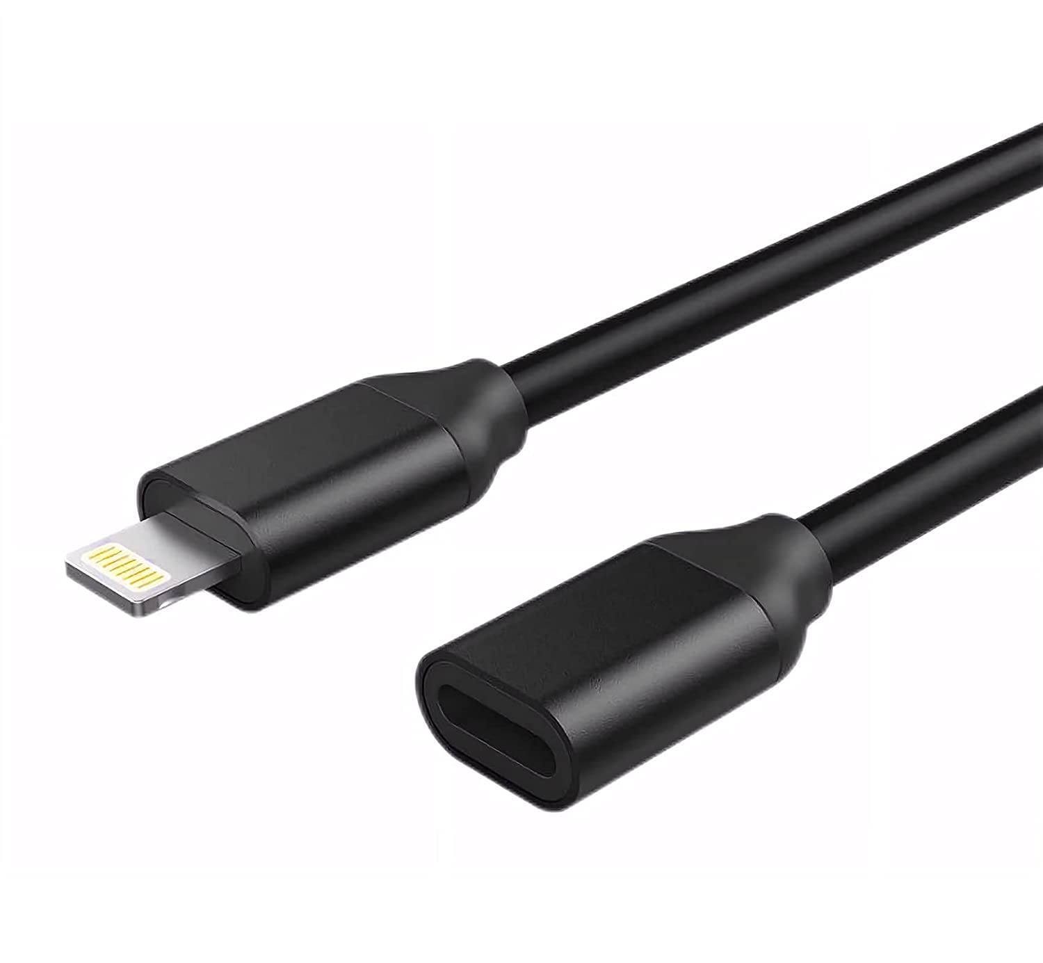 NBYILONG 3.3FT Lightning Extension Cable for iPhone - Fast Charging & Data Sync, Supports Audio/Video/Pictures - Durable Black Charger Extender (Perfect for Home, Office & Travel Use)
