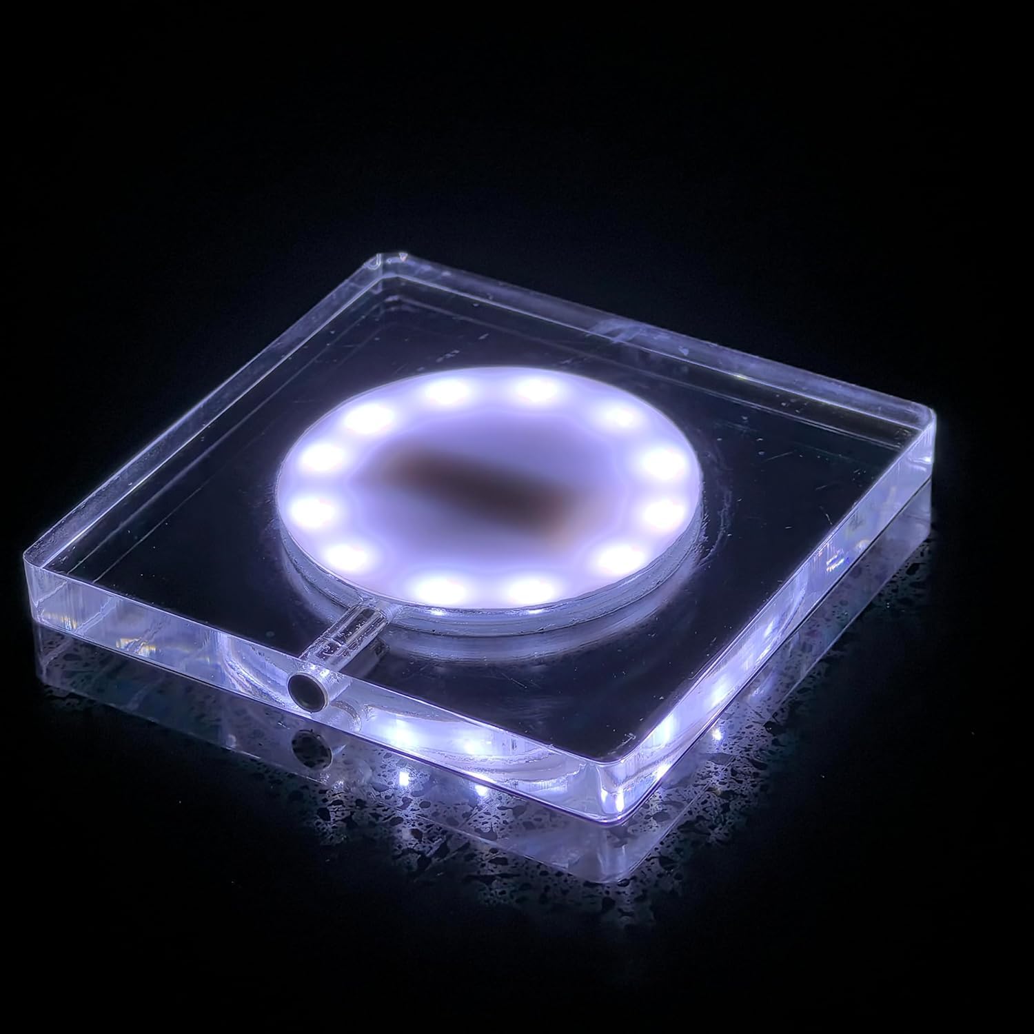 Rechargeable LED Coaster with White Light - USB Powered Drink Coasters, Wine Bottle LED Lights, Glow Cup Mat for Bar, Party, Wedding Decor (Square, 1-Pack) - Perfect for Cocktail Nights, Home Bars & Special Events