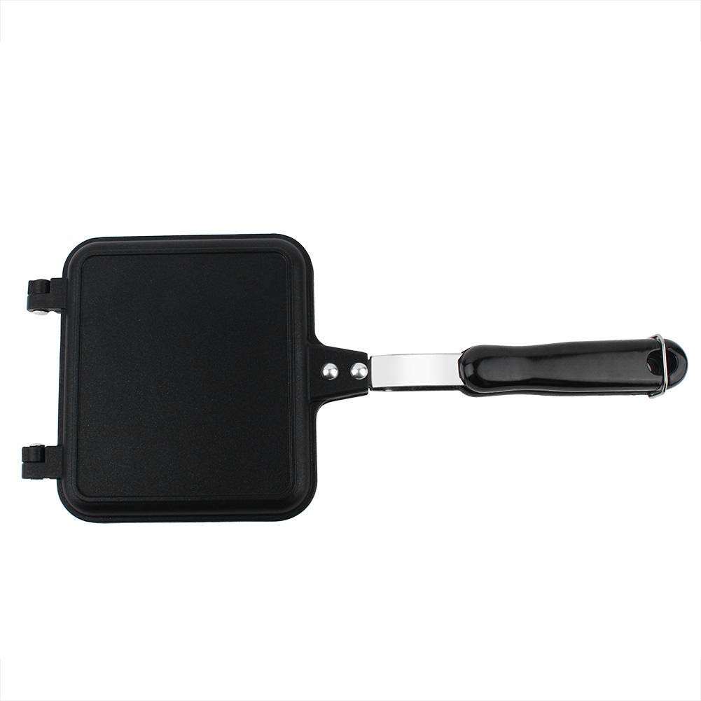 Dual-Sided Non-Stick Frying Pan & Waffle Maker for Toast, Sandwich, Pancake - Perfect for Breakfast, Snacks & Camping Cooking