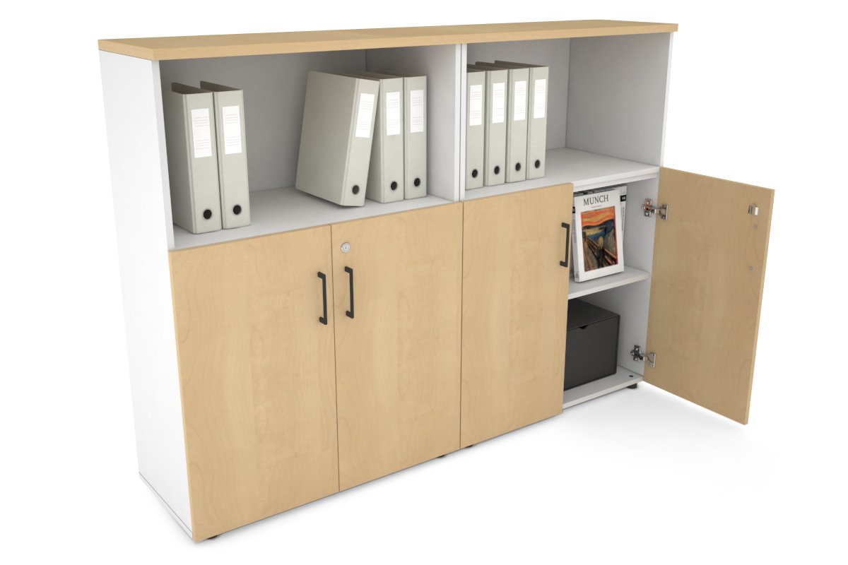 Medium Storage Cupboard with Small Doors - 1600W x 1170H x 350D - Perfect for Uniform Storage in Offices, Schools & Retail Stores