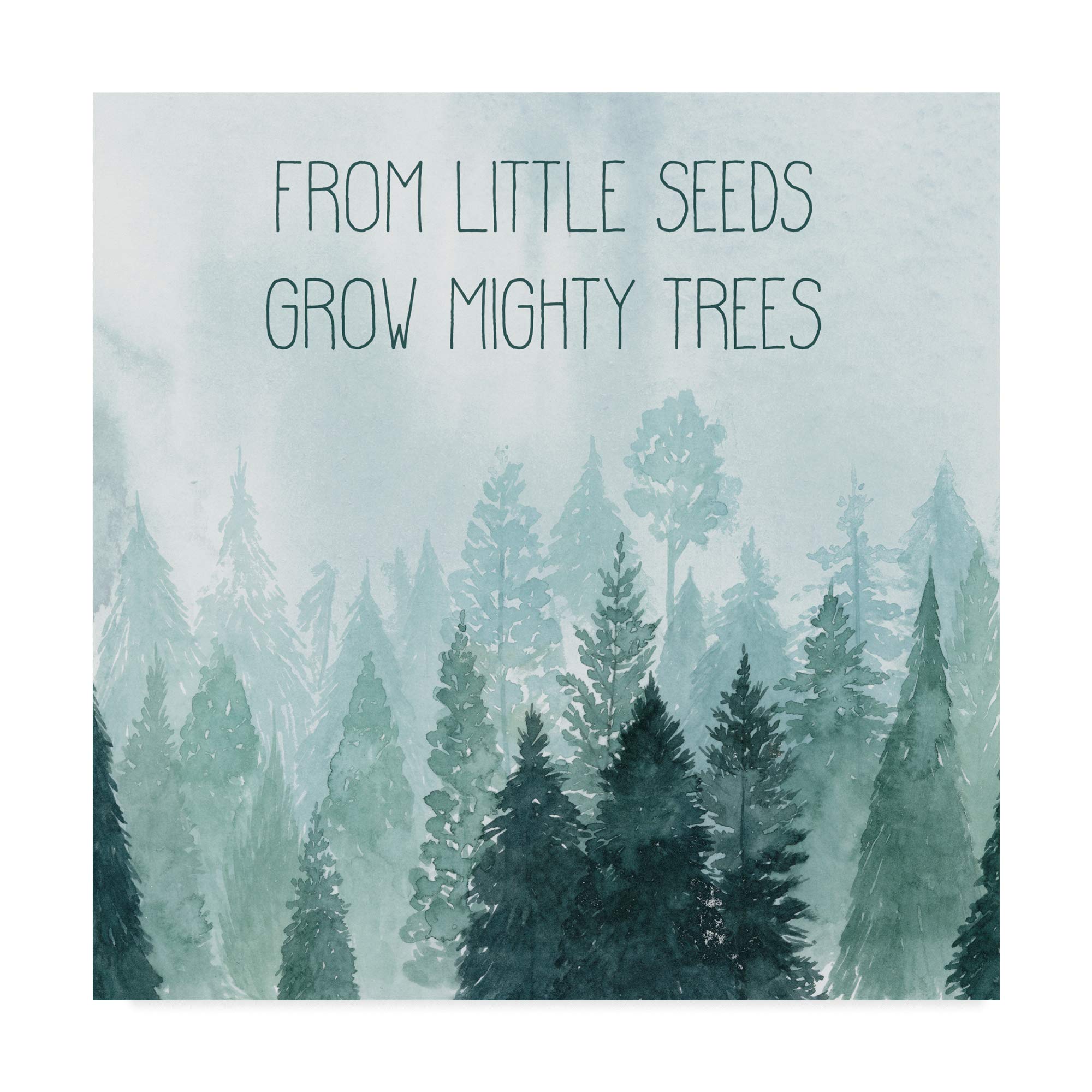 Grace Popp Little Grower I - 18x18 Inch Premium Canvas Wall Art - Modern Botanical Painting for Living Room, Bedroom & Office Decor