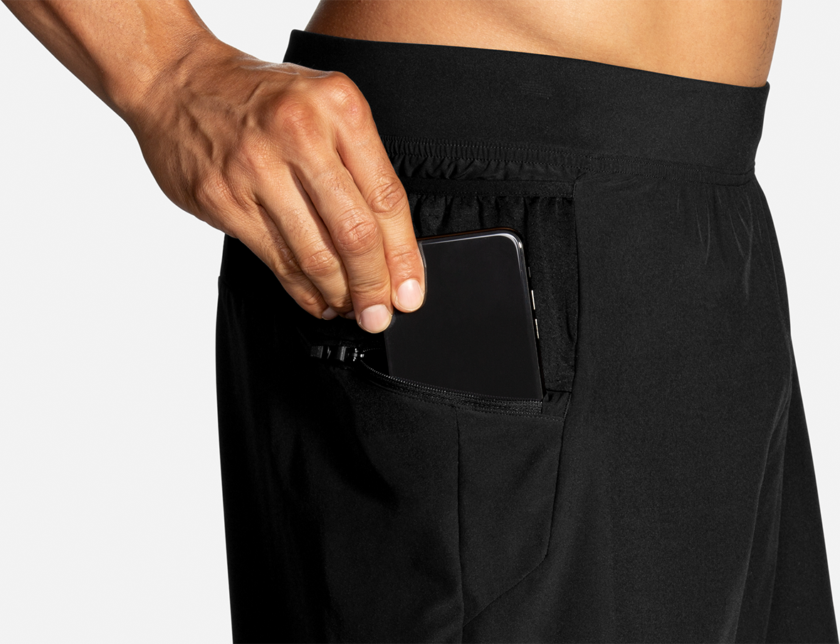 Men's Sherpa 7 2-in-1 Shorts - Black | Winter Lined Fleece Hybrid Pants for Outdoor Activities & Casual Wear