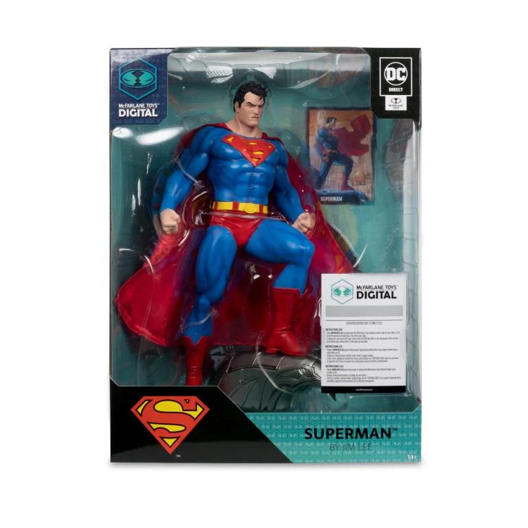 DC Comics Jim Lee Superman 1/6 Scale Collectible Statue with Digital Code - Perfect for Superhero Fans, Home Decor & Comic Book Collections