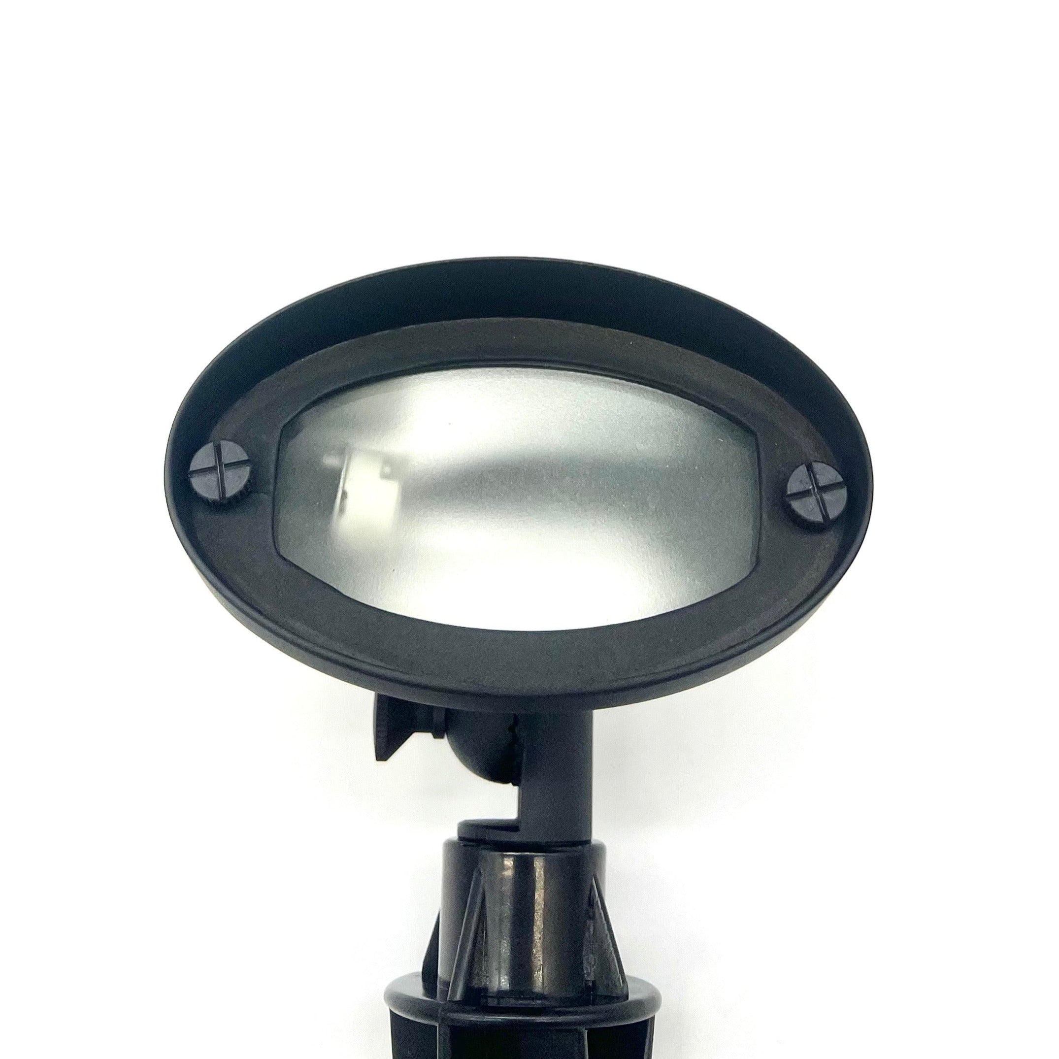 FLBP03 Tulay Black Oval LED Flood Light - 4x/8x/12x G4 Bulbs, 2W Dimmable, 2700K Warm White, Low Voltage Outdoor Lighting for Garden, Pathway, and Landscape Illumination