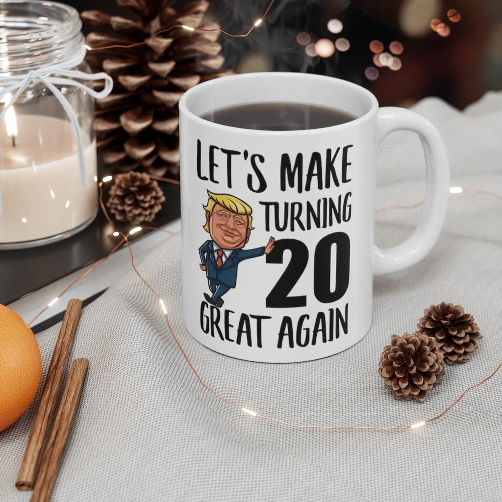 20th Birthday Gifts for Women & Men - Funny 20 Years Old Coffee Mug with Inspirational Quotes - 11oz White Ceramic Cup - Perfect for Milestone Celebrations, Office Use & Gift Giving