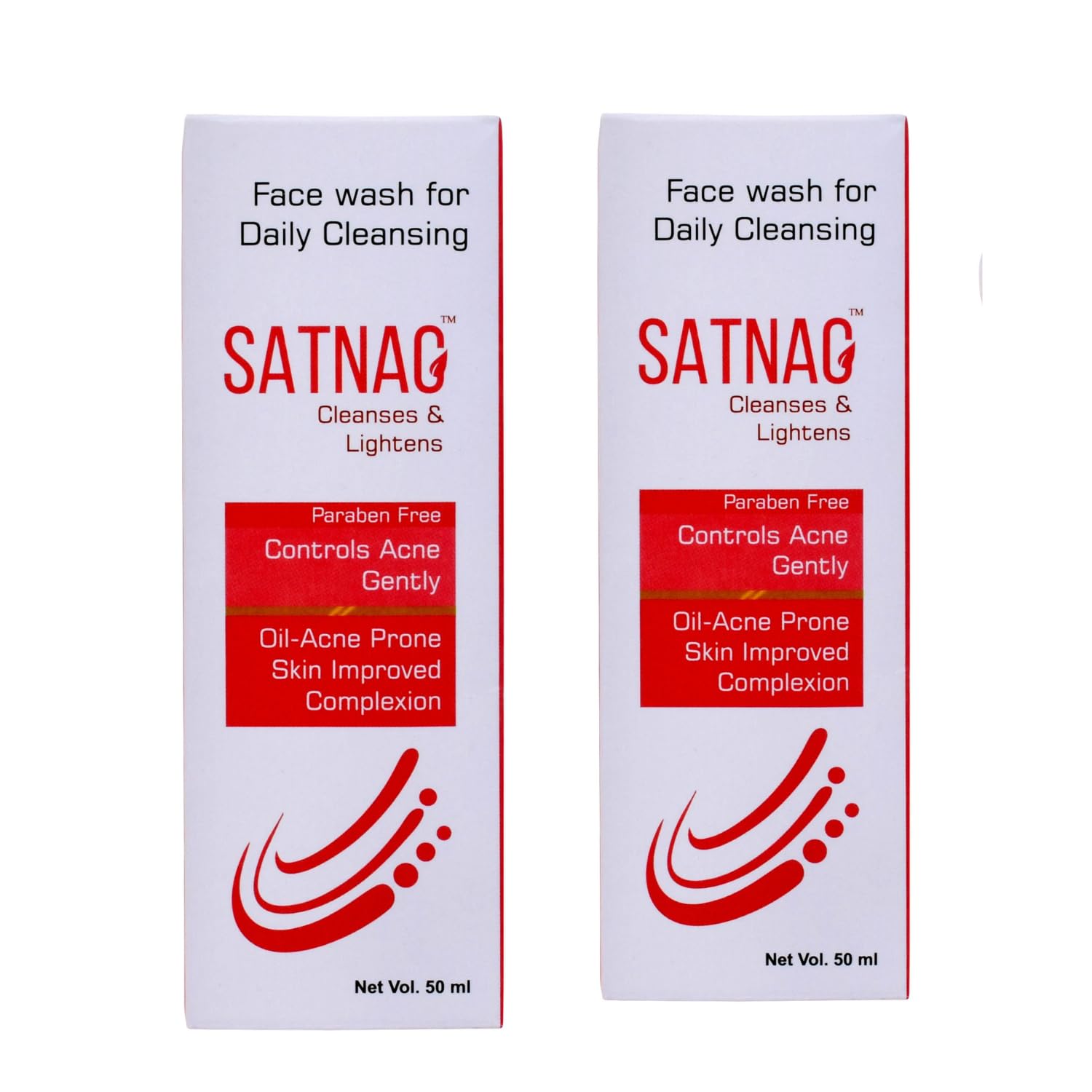 Tea Tree Oil Face Wash with Vitamin B5 & E, Aloe Vera - Gentle Daily Cleanser for Acne & Oily Skin (Pack of 2 x 50ml) - Perfect for Morning & Night Skincare Routine