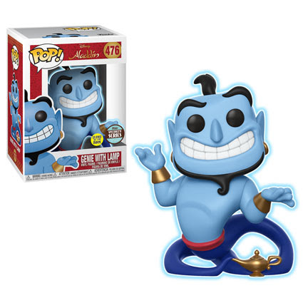 Funko Pop! Disney Aladdin Genie with Glow in The Dark Lamp - Specialty Series #476 - Perfect for Collectors & Disney Fans