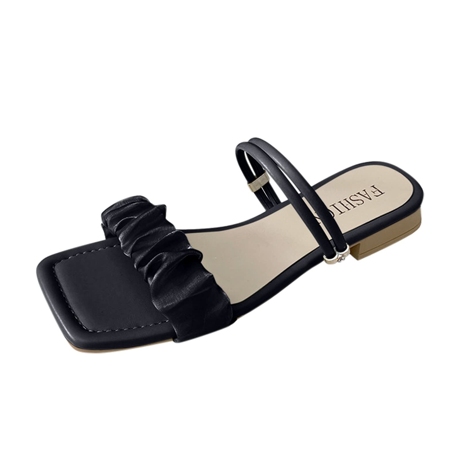 Women's Fashion Flat Sandals - Comfortable Solid Slippers for Casual Wear, Beach, and Summer Outfits
