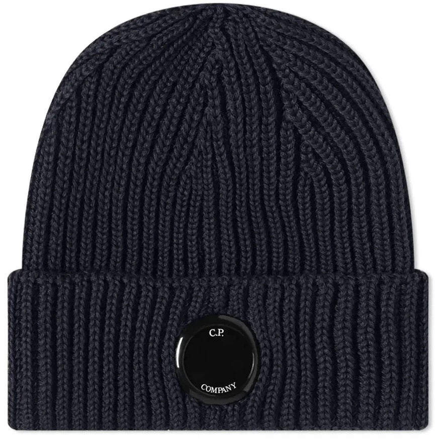 CP Company Lens Beanie - Winter Knit Hat with Reflective Lens for Men & Women | Cold Weather Accessory for Skiing, Snowboarding & Outdoor Activities