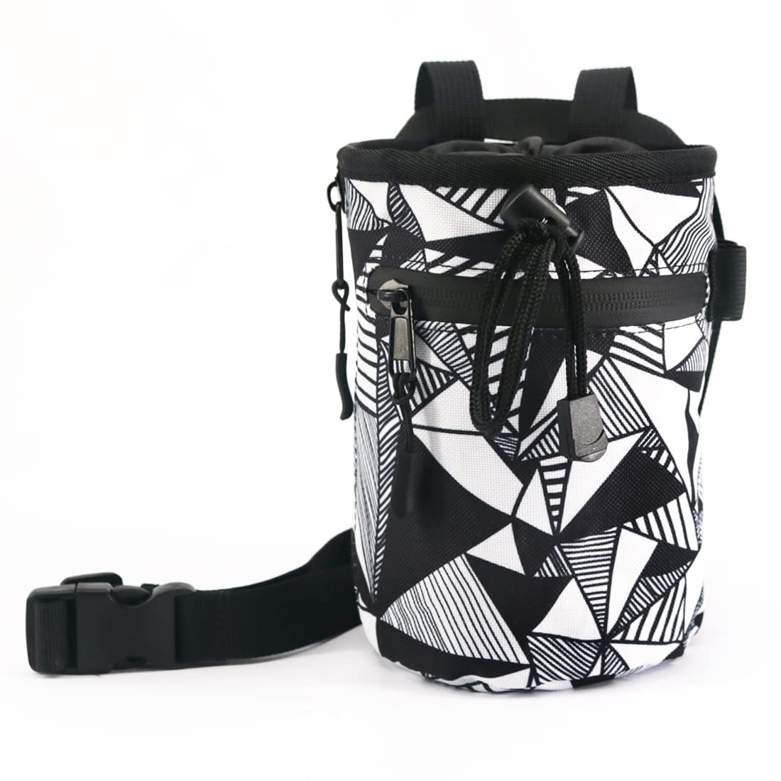 NewDoar Chalk Bag for Rock Climbing & Bouldering - Premium Chalk Bucket with Quick-Clip Belt, 2 Large Zippered Pockets - Durable Rock Climbing Gear for Indoor & Outdoor Climbing, Training, and Gym Use