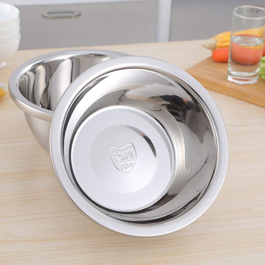 Stainless Steel Soup Pot with Lid - Mixing Bowl Set, Nesting Bowls for Kitchen, Food Storage Containers - Perfect for Cooking, Baking & Meal Prep