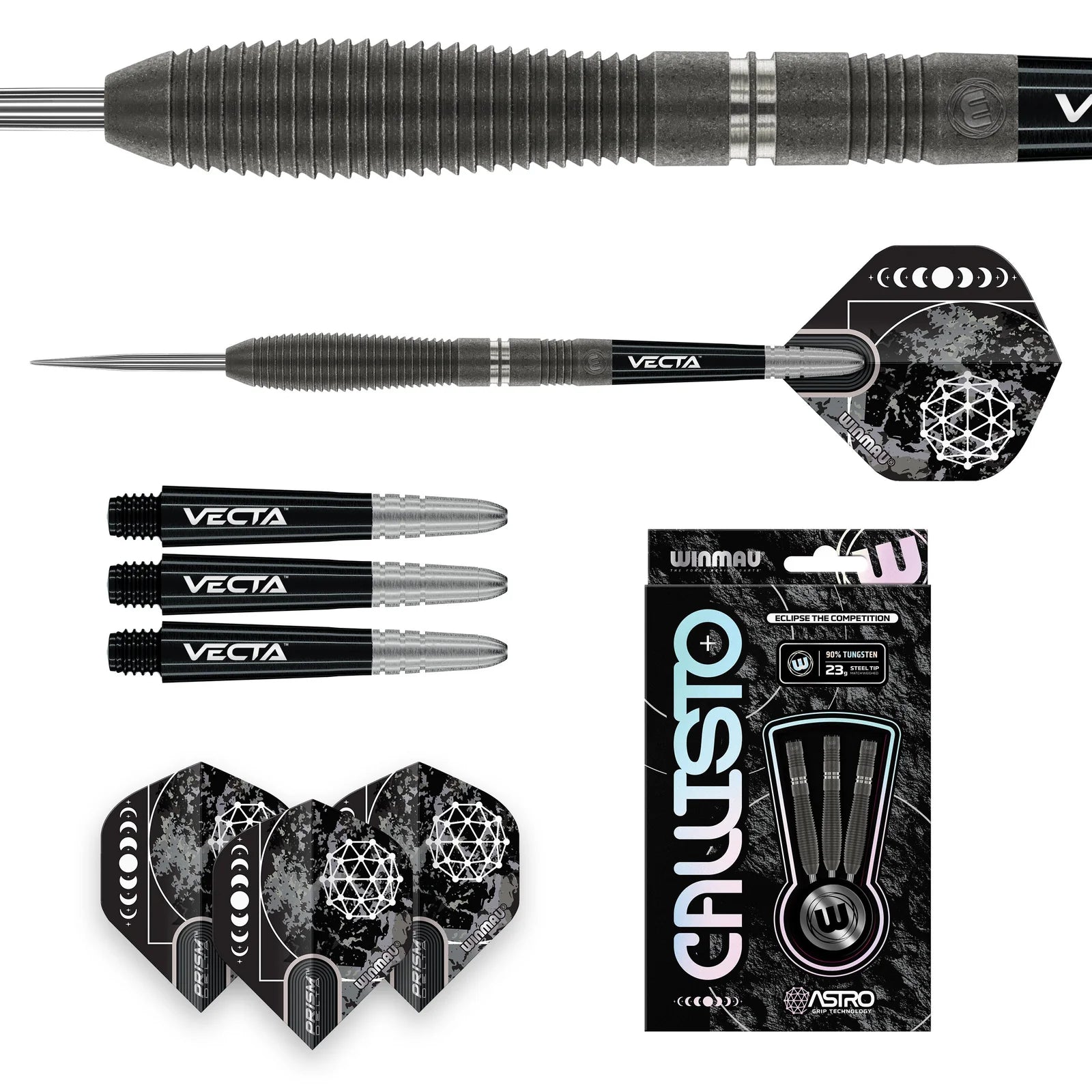WINMAU Callisto 02 Professional Darts - 90% Tungsten Steel Tip Darts (24g) for Precision Throwing | Perfect for Tournaments, League Play & Home Practice