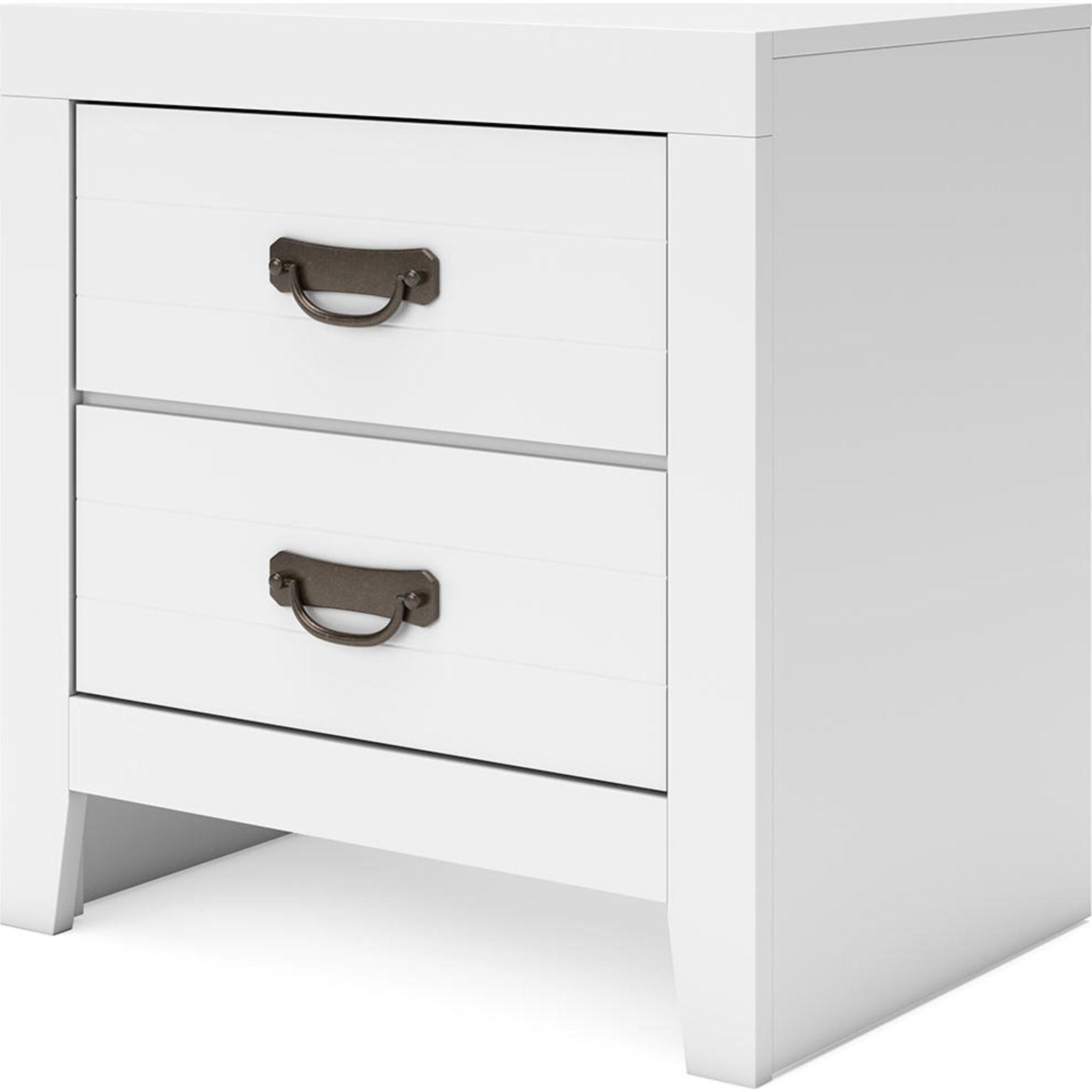 Binterglen 6-Piece Queen Size Bedroom Furniture Set - White Wooden Bed Frame with Nightstands & Dresser for Modern Master Bedroom Decor