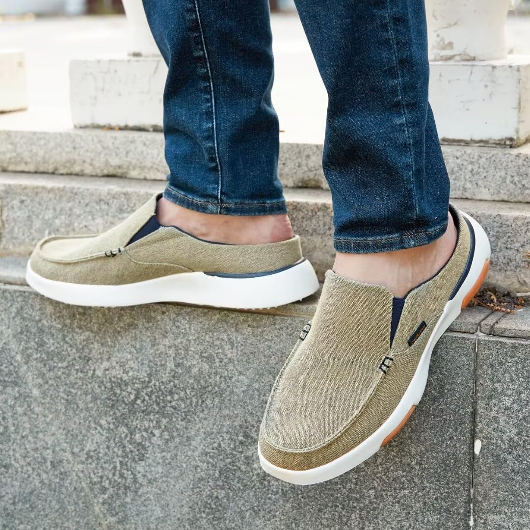 OrthoComfoot Men's Orthopedic Slip-On Loafers - Arch Support Walking Shoes for Plantar Fasciitis, Flat Feet & Heel Pain Relief - Comfortable Orthotic Casual Shoes for Work, Travel & Daily Wear