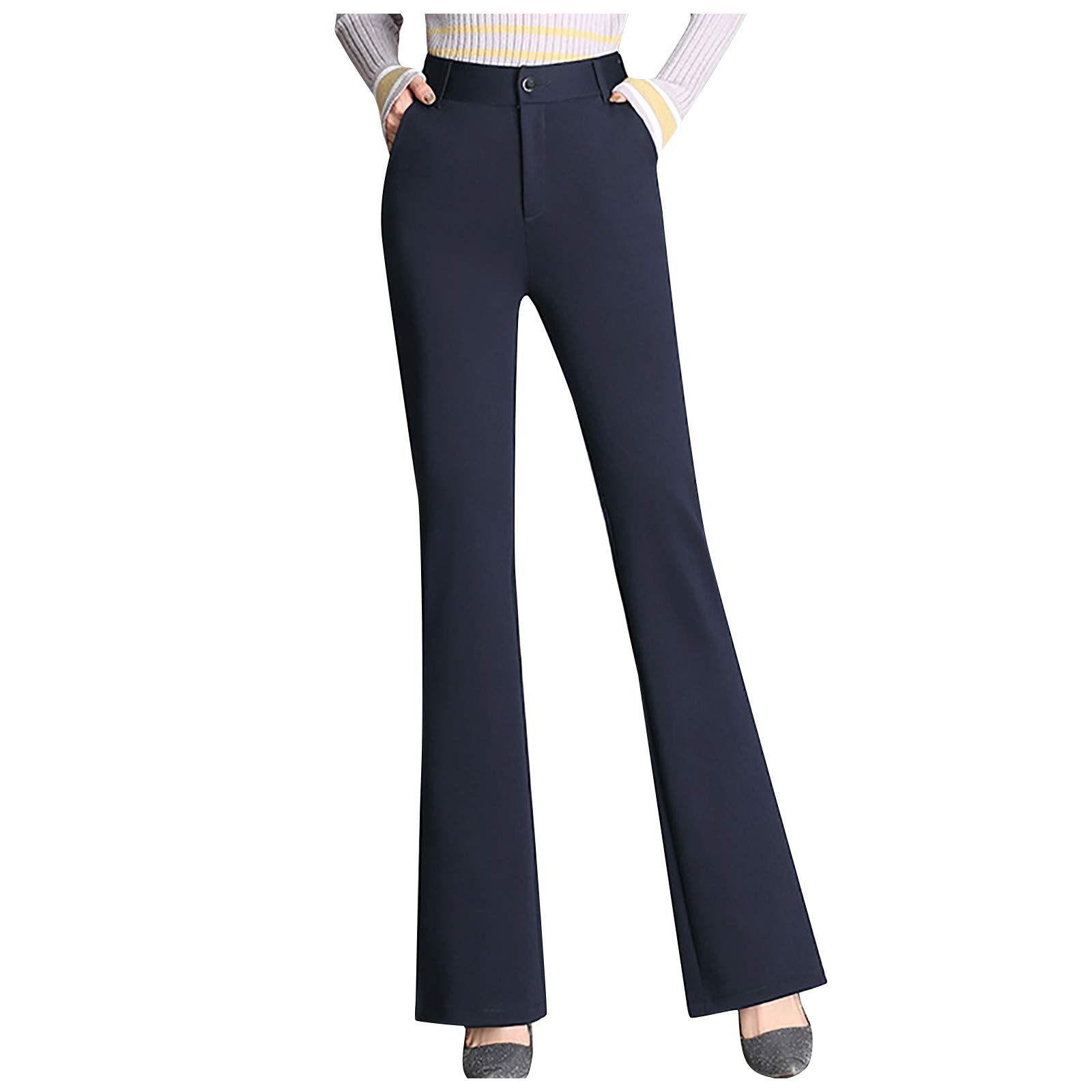 Maryia Women's Skinny Flare Leg Dress Pants - Stretch Bootcut Trousers for Petite & Regular Fit | Office Wear, Business Casual & Formal Occasions