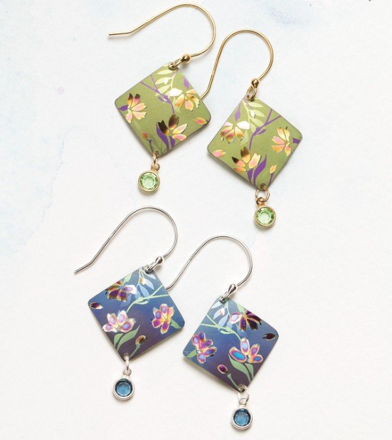 Garden Sonnet Sterling Silver Floral Earrings for Women - Elegant Dainty Jewelry Gift for Birthday, Anniversary & Everyday Wear