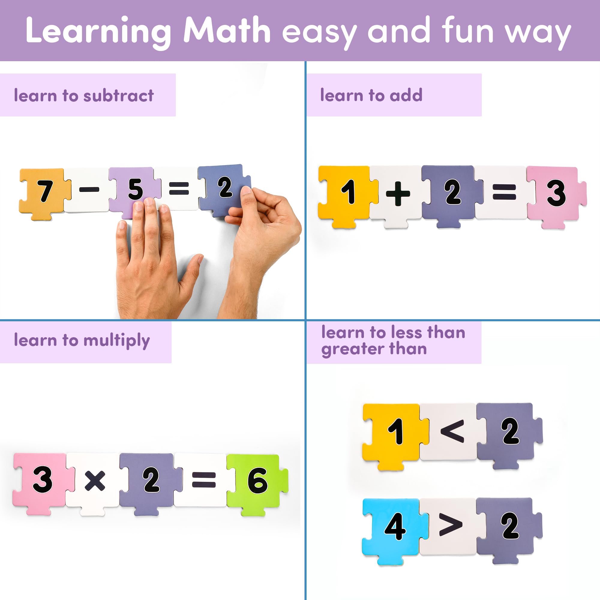 Best Educational Number & Shape Jigsaw Puzzle for Toddlers Ages 2-4 | 54-Piece Learning Toy | STEM Early Childhood Development Gift | Perfect for Preschool Classroom, Birthday Party Favors & Homeschool Activities