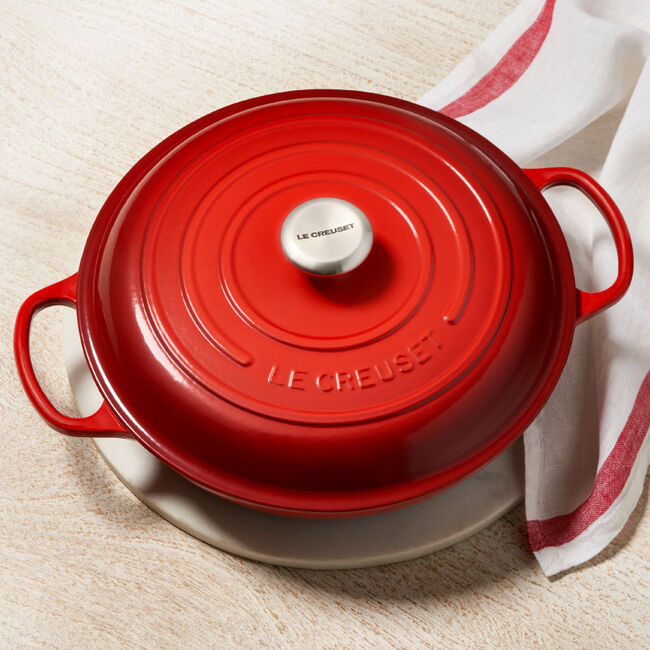 Le Creuset 3.5 Quart Enameled Cast Iron Braiser with Lid - Perfect for Searing, Braising & Slow Cooking | Oven & Stovetop Safe | Ideal for Family Dinners & Entertaining