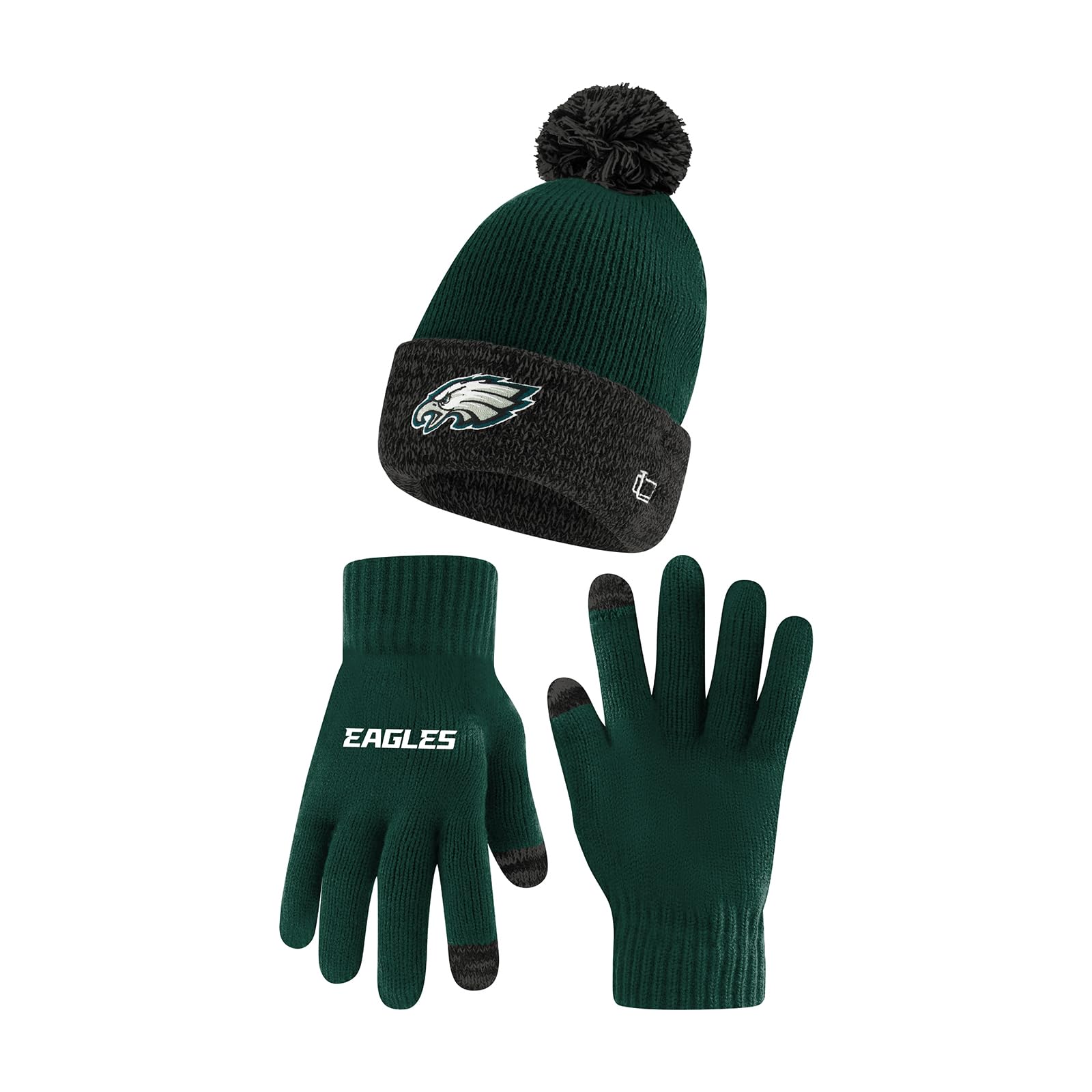 Youth NFL Winter Beanie & Touch Screen Gloves - Ultra Soft for Cold Weather Games