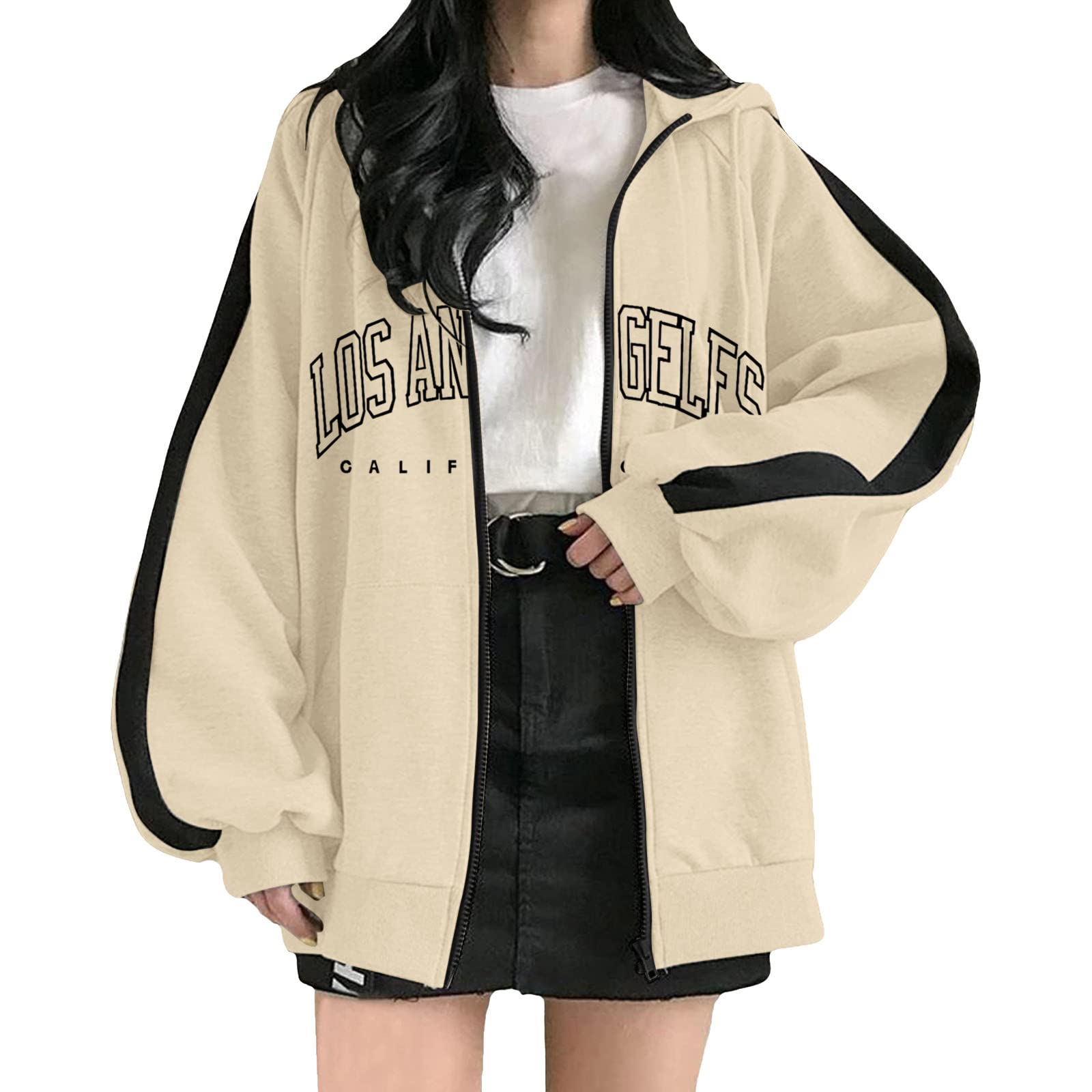 Women's Zip Up Hoodie Pullover Sweater - Cozy Plus Size Fleece Sweatshirt for Casual Wear & Halloween Outfits | Perfect for Fall Layering, Lounge Wear & Pumpkin Patch Visits