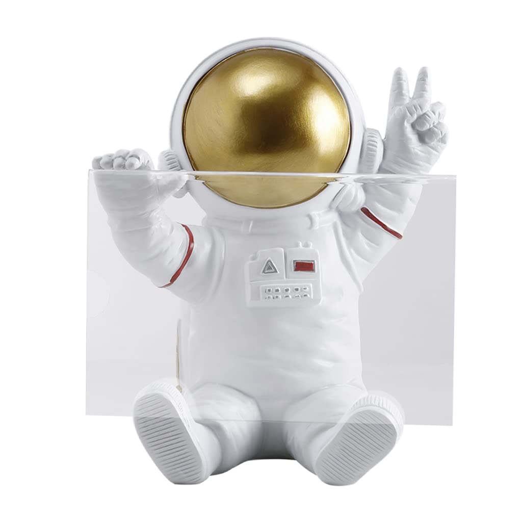 Spaceman Astronaut Tabletop Photo Frame - Gold Desktop Picture Holder for Home & Office Decoration | Perfect for Displaying Family Photos, Wedding Pictures & Memorable Moments