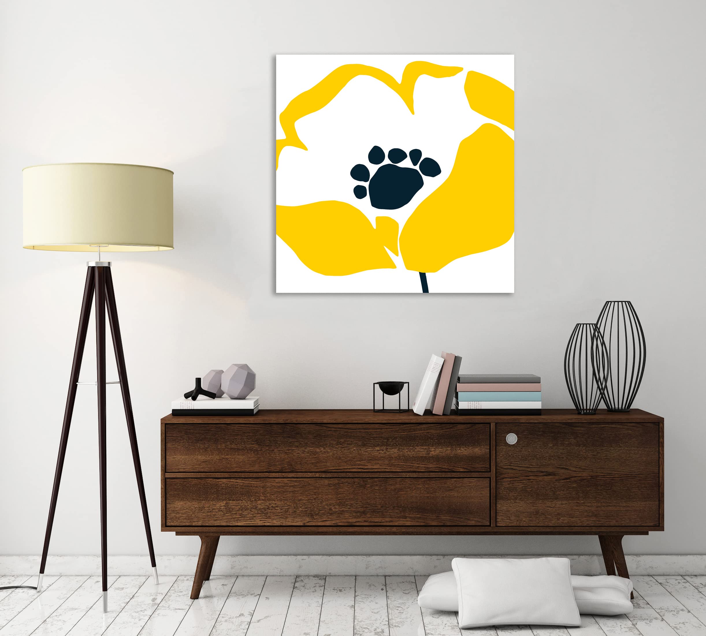 Jaxson Rea Pop Art Floral II Gallery Wrapped Canvas Print - 36x36 Inch Modern Wall Art Decor for Living Room, Bedroom & Office - Wild Apple Portfolio Collection