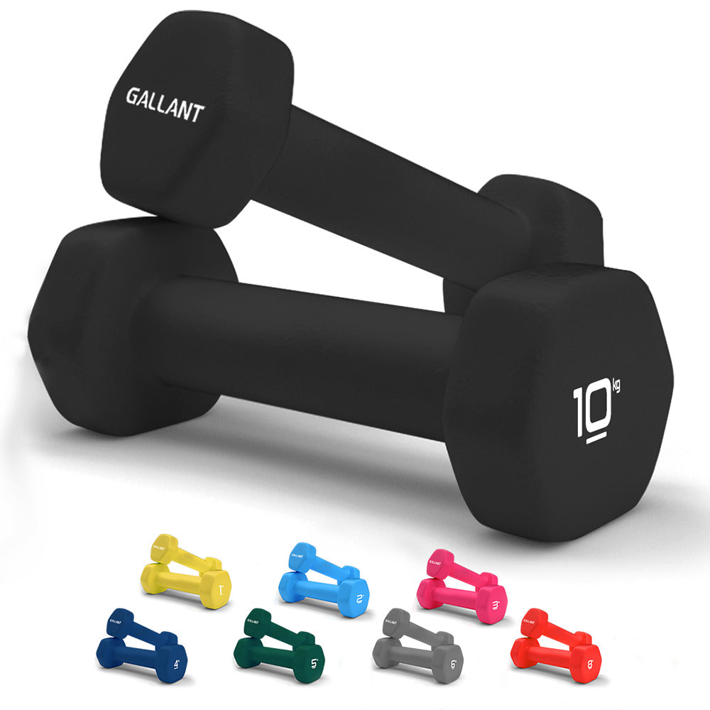 Premium Neoprene Dumbbell Set for Home Gym, Fitness & Aerobic Exercise - 2-Pack Iron Hand Weights for Strength Training, Cardio Workouts & Toning