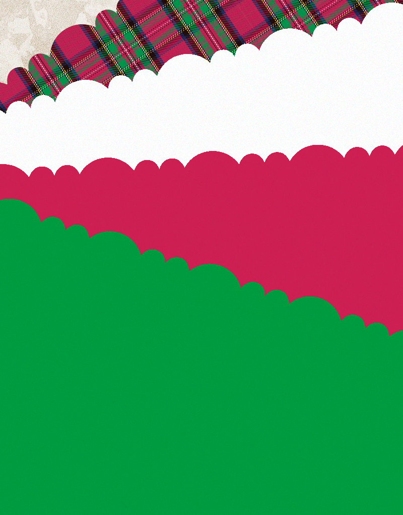 Festive Christmas Plaid Scalloped Tissue Paper - Holiday Gift Wrapping, Party Decorations & Crafting Supplies for DIY Projects