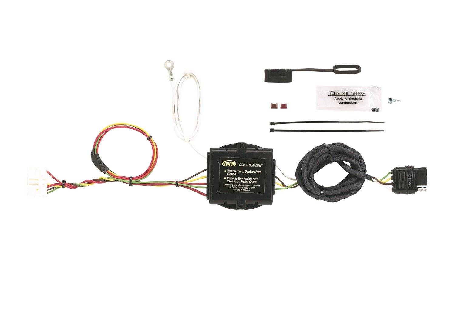 Hopkins 11143270 Vehicle Wiring Kit - Heavy Duty 7-Way Trailer Connector for Towing & Hauling - Perfect for Trucks, SUVs, and RVs