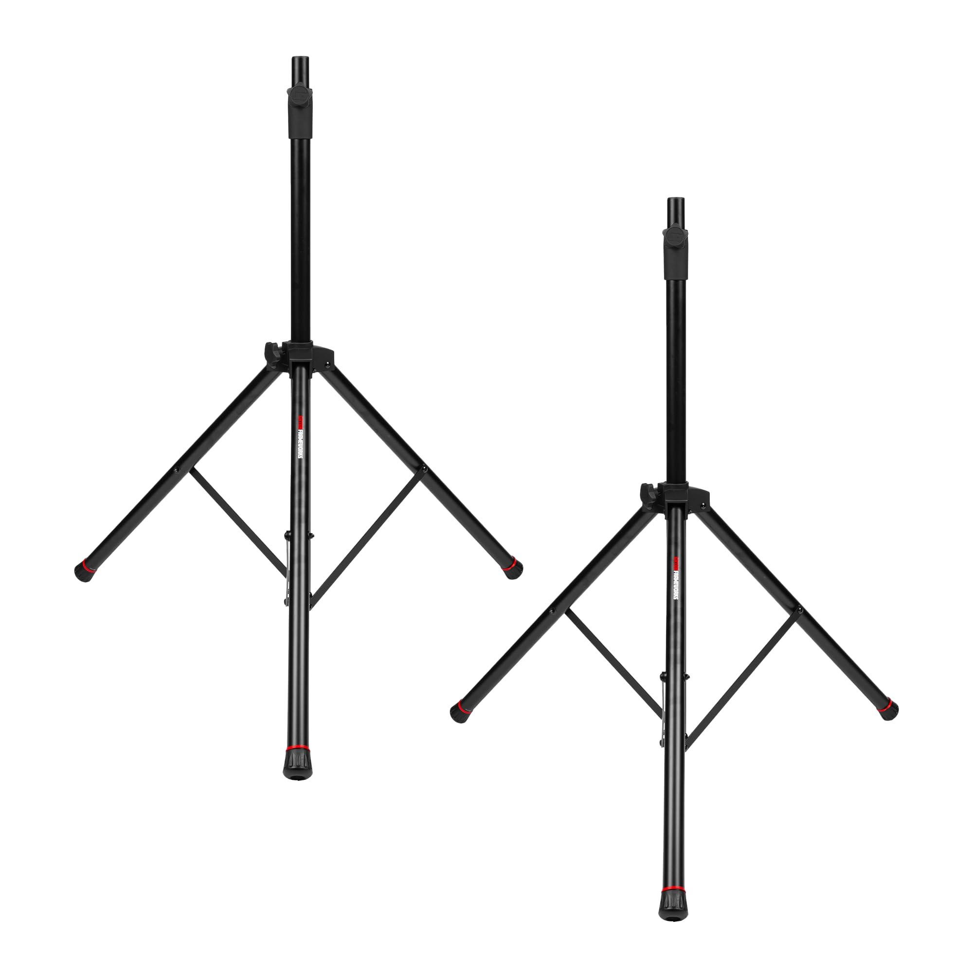 Gator Frameworks Deluxe Adjustable Height Speaker Stand with Self-Rising Lift Assist - Perfect for DJs, Live Performances & Home Audio Setups