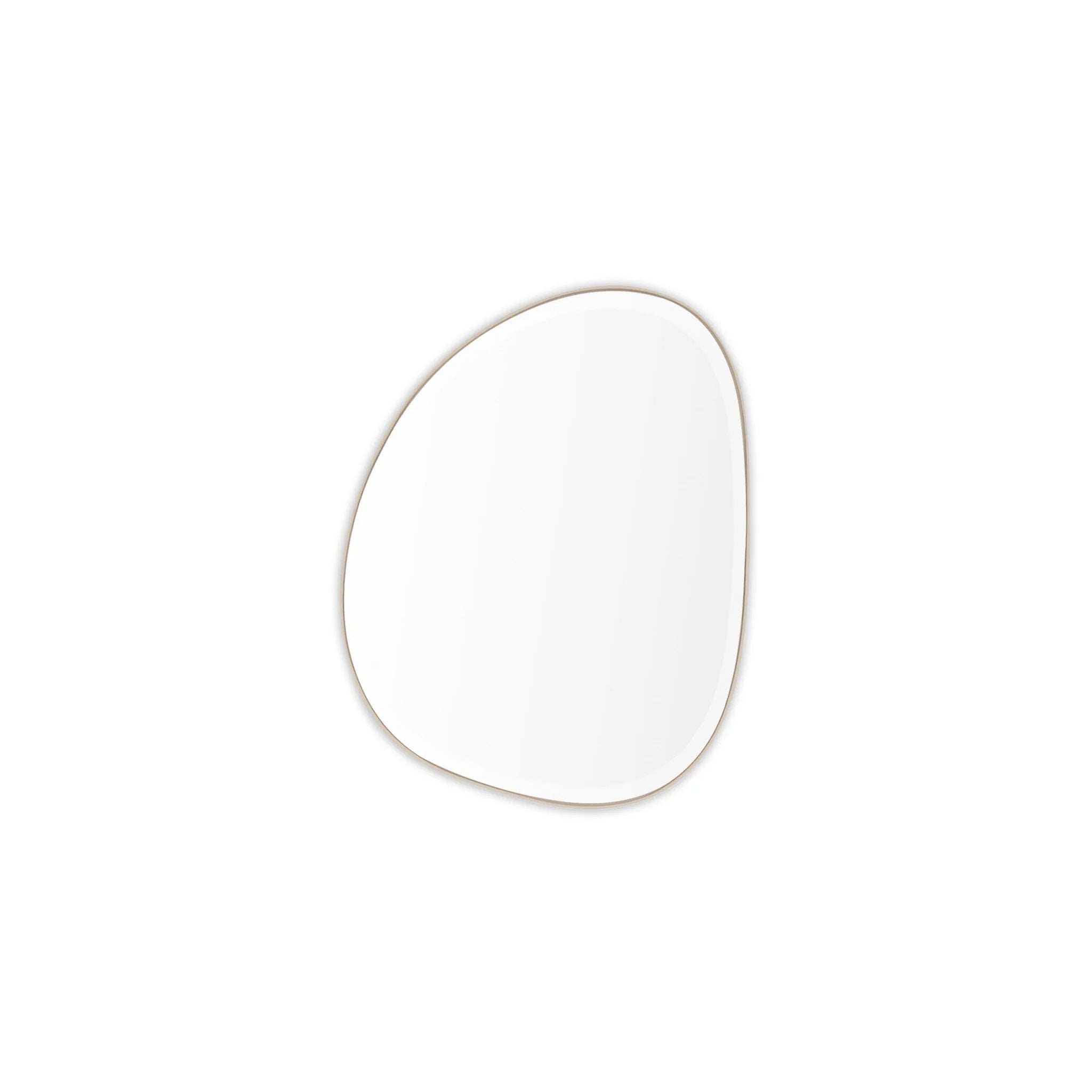 MIDDLE OF NOWHERE Pebble Mirror in Sand Color - 55x70cm Wall Decor for Living Room, Bedroom & Bathroom