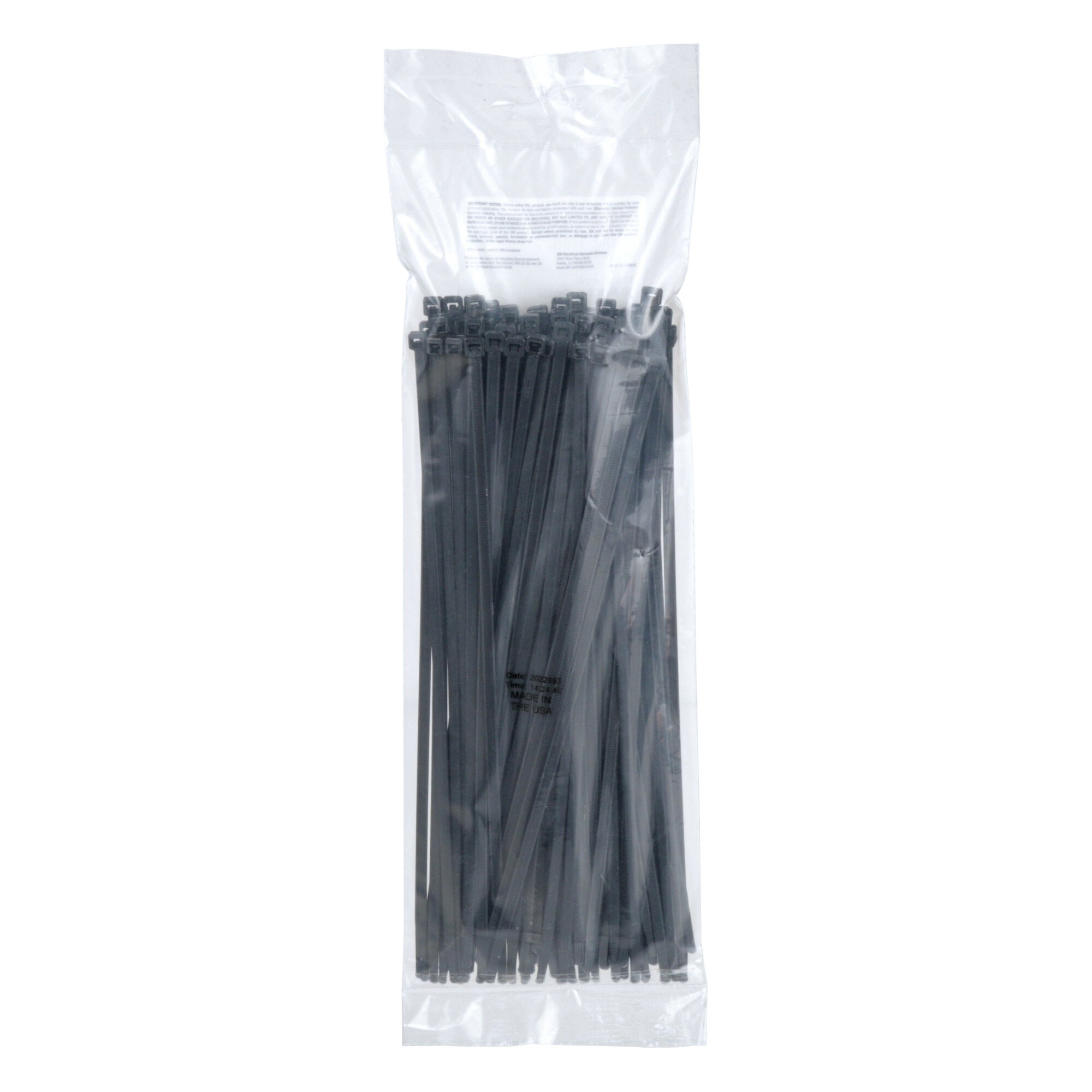 3M CT11BK50 C Black Cable Ties with Curved Tip for Fast Threading & Installation - Ideal for Home, Office & Industrial Wire Management