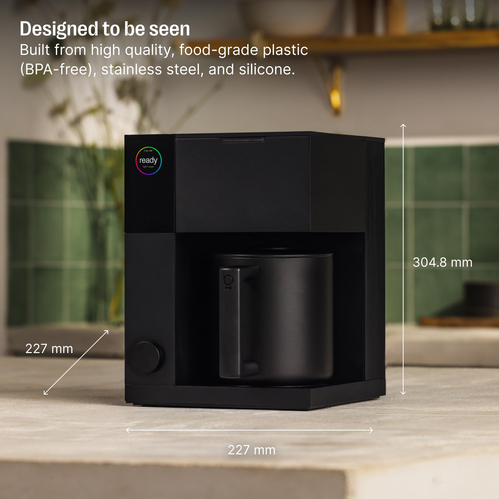 Fellow Aiden Precision Coffee Maker - 10-Cup Drip Coffee Machine with Built-In Brewing Guidance, Smart Scheduling & App Control, Removable Water Tank, Matte Black - Perfect for Home, Office & Specialty Coffee Shops
