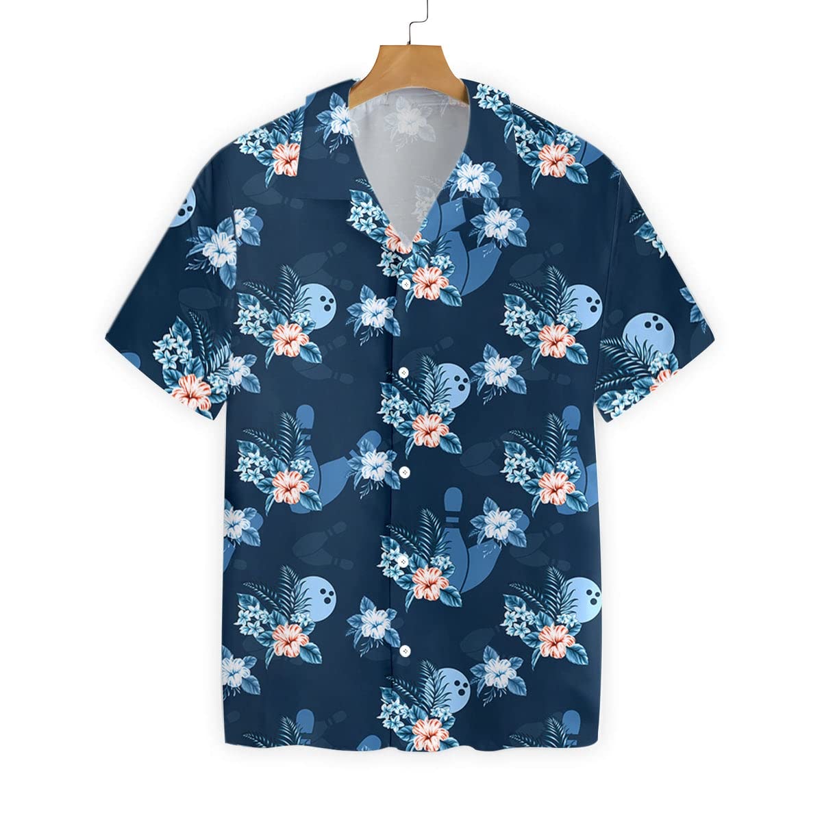 HYPERFAVOR Stylish Men's Bowling Shirts - Casual Short Sleeve Hawaiian Shirts for Bowling & Summer Wear - Perfect Gift for Bowlers & Beach Lovers